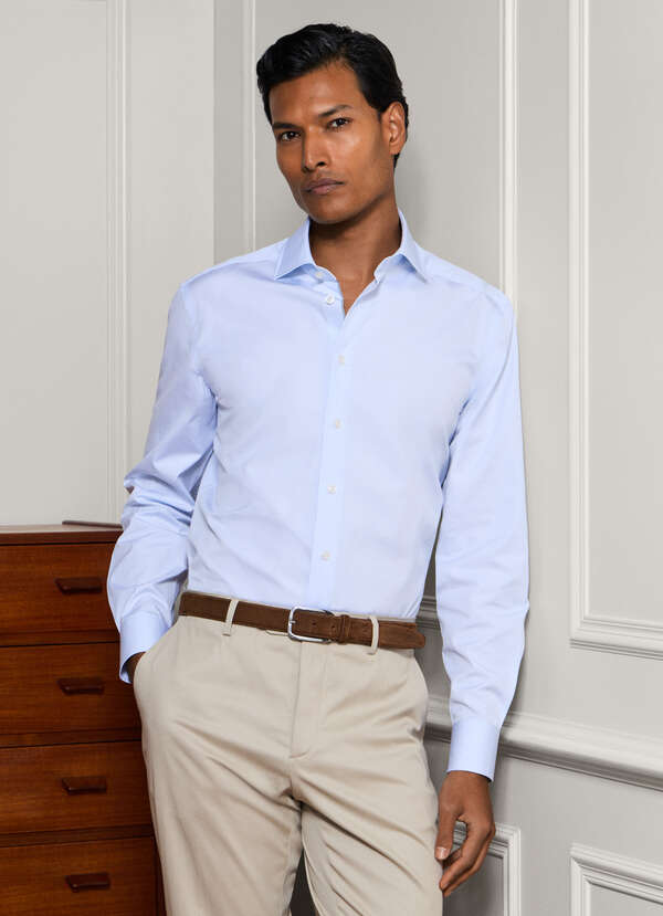 Tailored Fit Fine Stripe Selvedge Shirt Tailored Fit Fine Stripe Selvedge Shirt