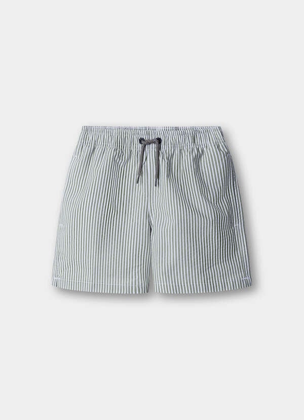 Seersucker Swim Trunks