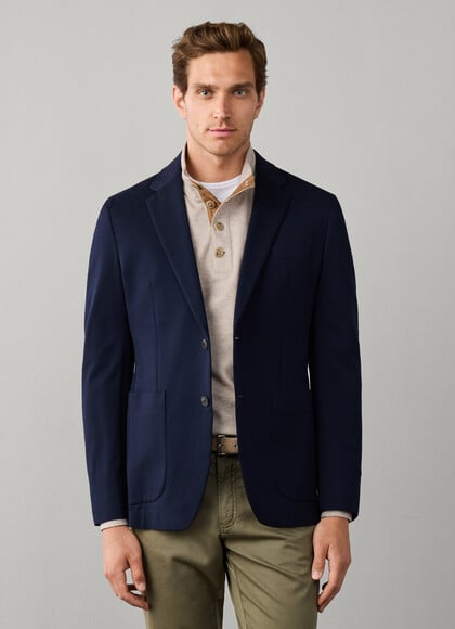Pima Cotton Pique Travel Blazer