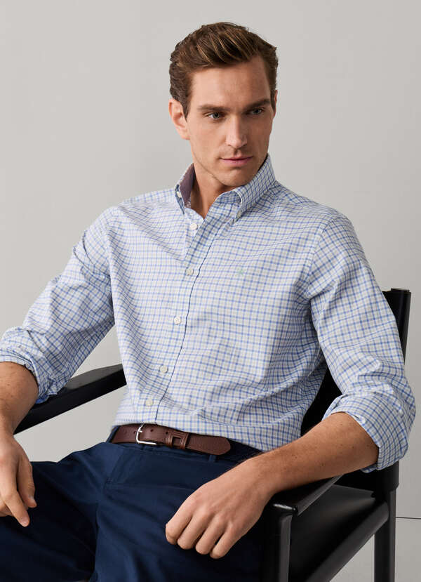 Tailored Fit Three Colour Gingham Shirt