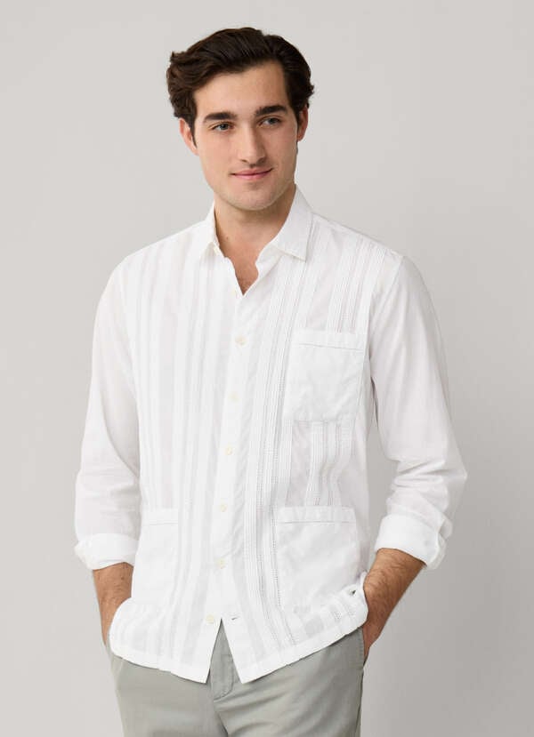 Classic Fit Guayabera Shirt Classic Fit Guayabera Shirt