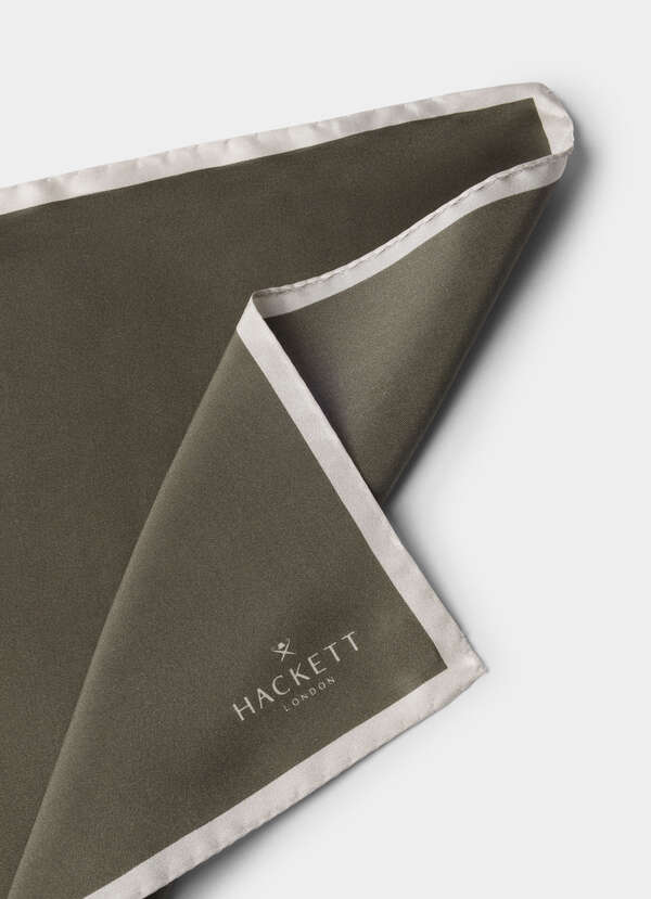 Solid Branded Silk Pocket Square - 2 Solid Branded Silk Pocket Square - 2