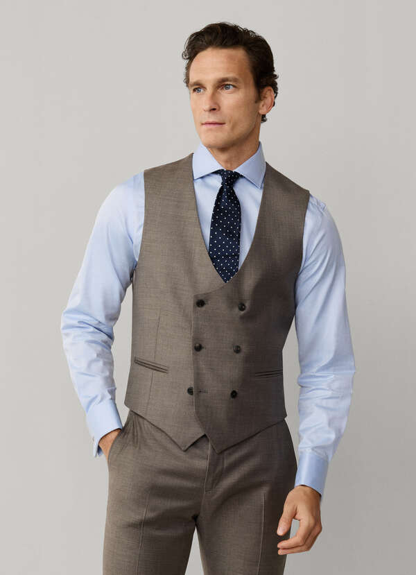 Wool Stretch Twill Waistcoat
