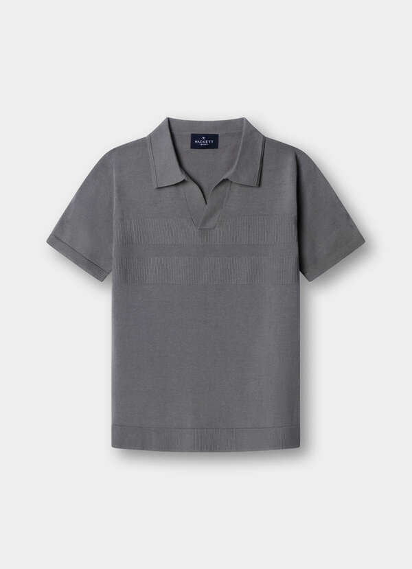 Classic Fit Short Sleeve Textured Knit Polo