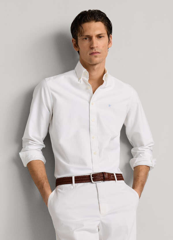 Tailored Fit Washed Oxford Shirt