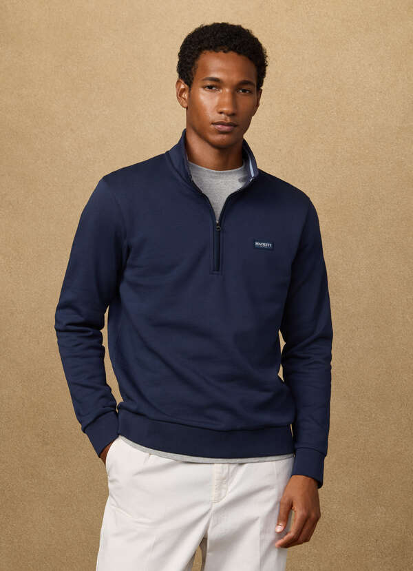 Branded Badge Quarter Zip Sweat - 2