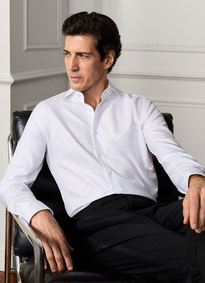 Tailored Fit Formal Plain Twill Shirt