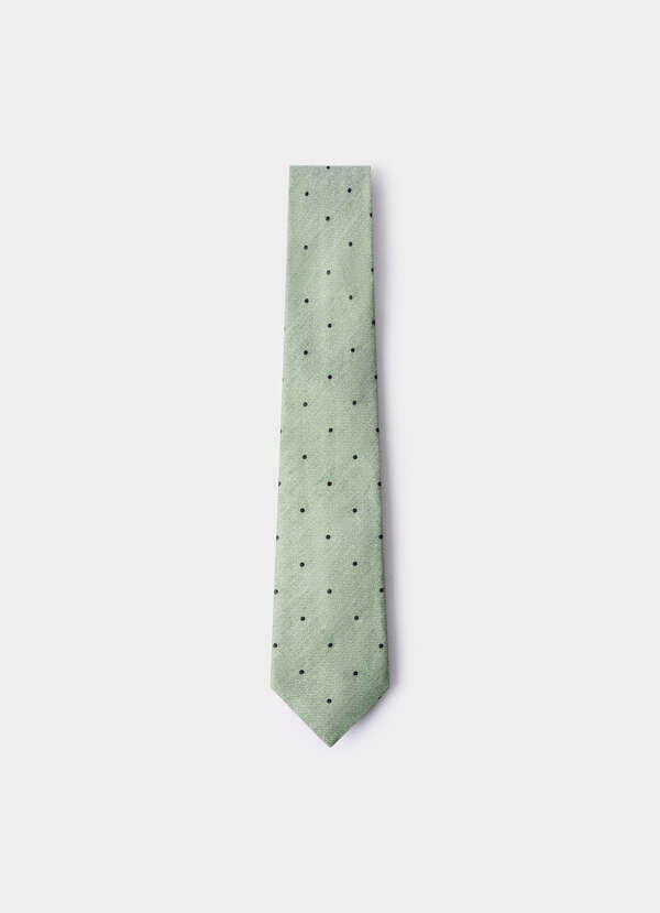 Dot Linen Silk Twill Tie Dot Linen Silk Twill Tie