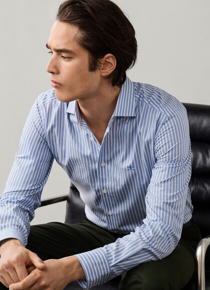 Tailored Fit Cabana Stripe Shirt
