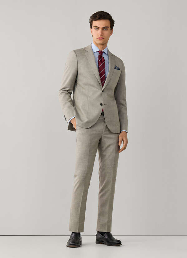 Wool Rustic Tropical Textured Suit