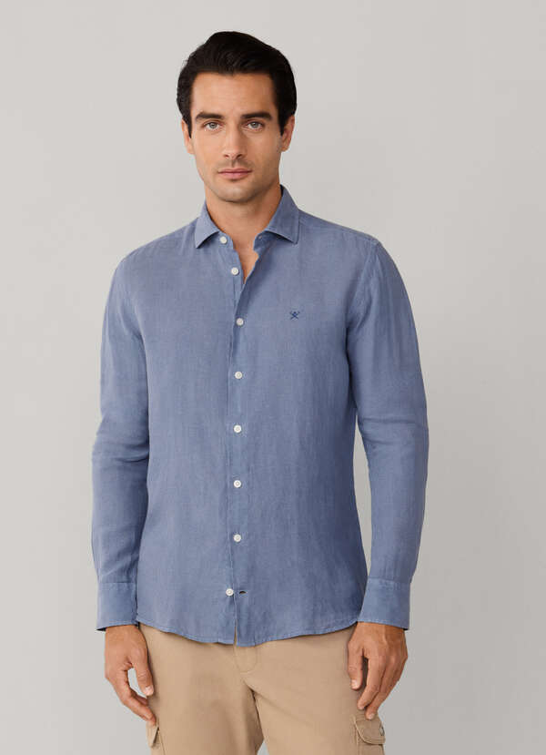 Tailored Fit Garment Dyed Linen Shirt - 2