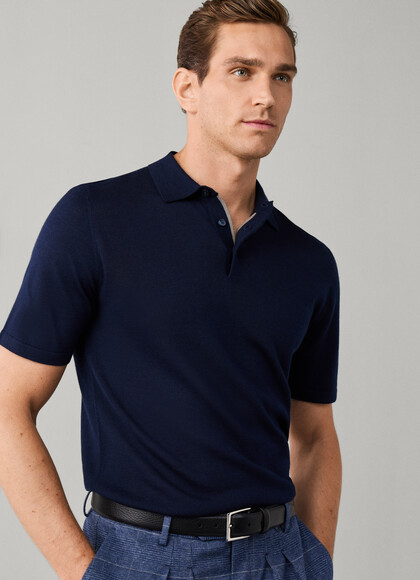 Classic Fit Short Sleeve Silk Blend Polo
