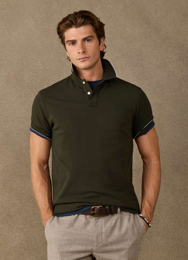 Classic Fit Short Sleeve Tipped Polo