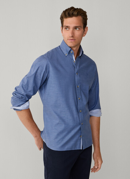 Classic Fit Flannel Herringbone Shirt
