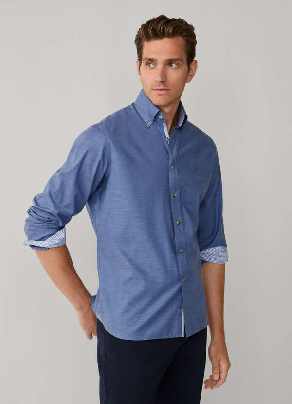 Classic Fit Flannel Herringbone Shirt Classic Fit Flannel Herringbone Shirt