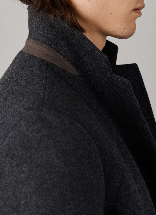 Wool-Cashmere Overcoat With Bib - 2