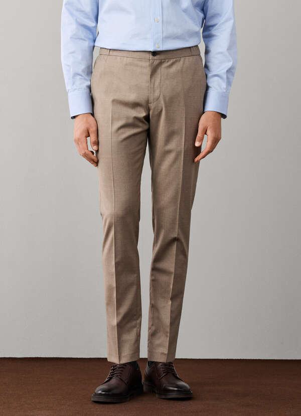 Relaxed Fit Wool Travel Drawcord Trouser - 2 Relaxed Fit Wool Travel Drawcord Trouser - 2