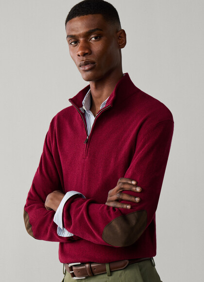 Merino Wool-Cashmere Quarter Zip Jumper