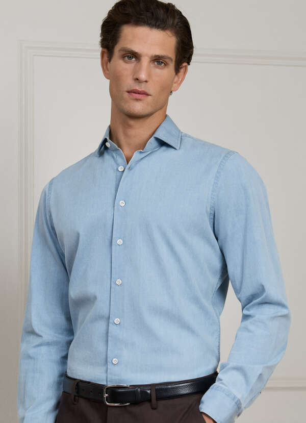Tailored Fit Denim Shirt - 2