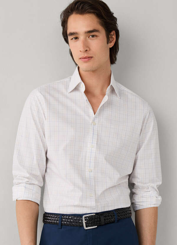 Classic Fit Tattersall Check Poplin Shirt