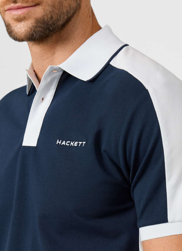 Classic Fit Short Sleeve Colour Block Polo - 2