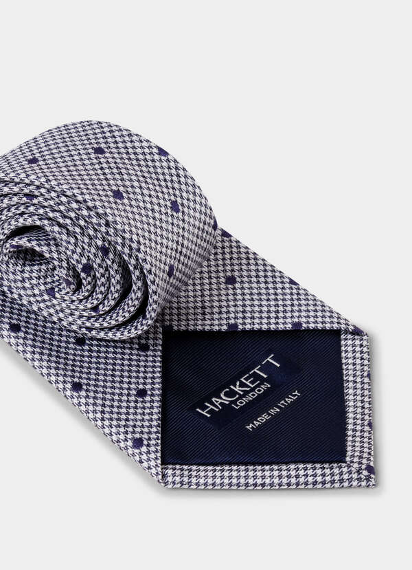 Silk Houndstooth Dot Tie - Made in Italy - 2 Silk Houndstooth Dot Tie - Made in Italy - 2