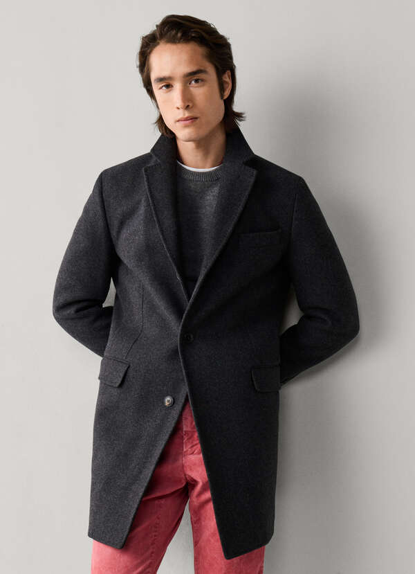 Wool-Cashmere Overcoat With Bib