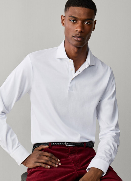 Classic Fit Long Sleeve Pima Cotton Polo
