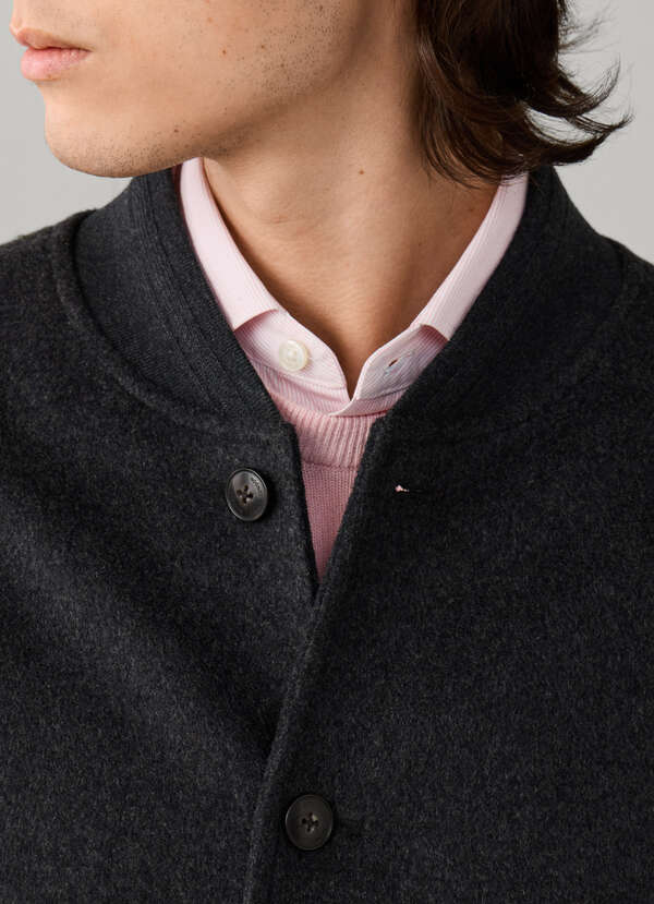 Wool Blend Blouson Jacket - 2 Wool Blend Blouson Jacket - 2