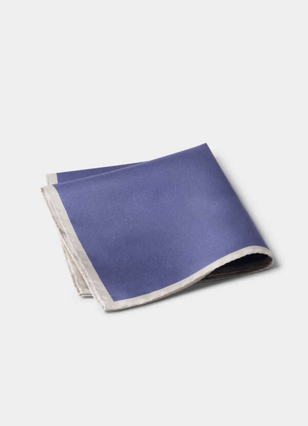 Solid Branded Silk Pocket Square Solid Branded Silk Pocket Square