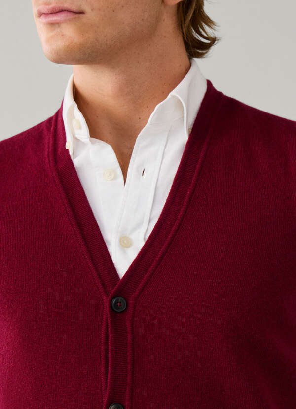 Merino Wool-Cashmere Blend Vest - 2