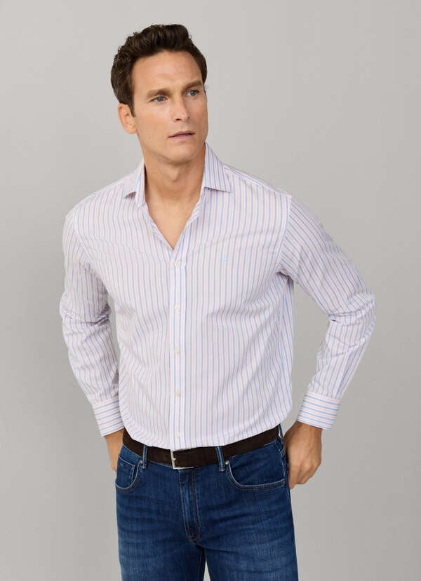Classic Fit Regimental Stripe Shirt Classic Fit Regimental Stripe Shirt