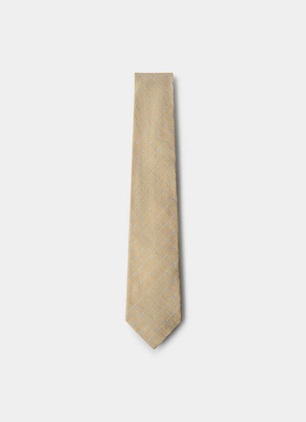 Silk-Linen Polka Dot Tie Silk-Linen Polka Dot Tie
