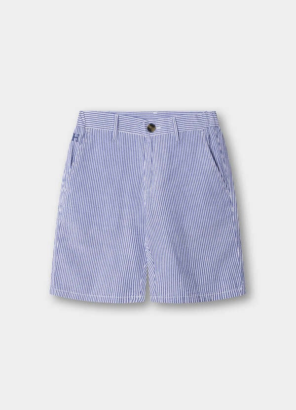 Classic Fit Seersucker Stripe Bermuda Short Classic Fit Seersucker Stripe Bermuda Short
