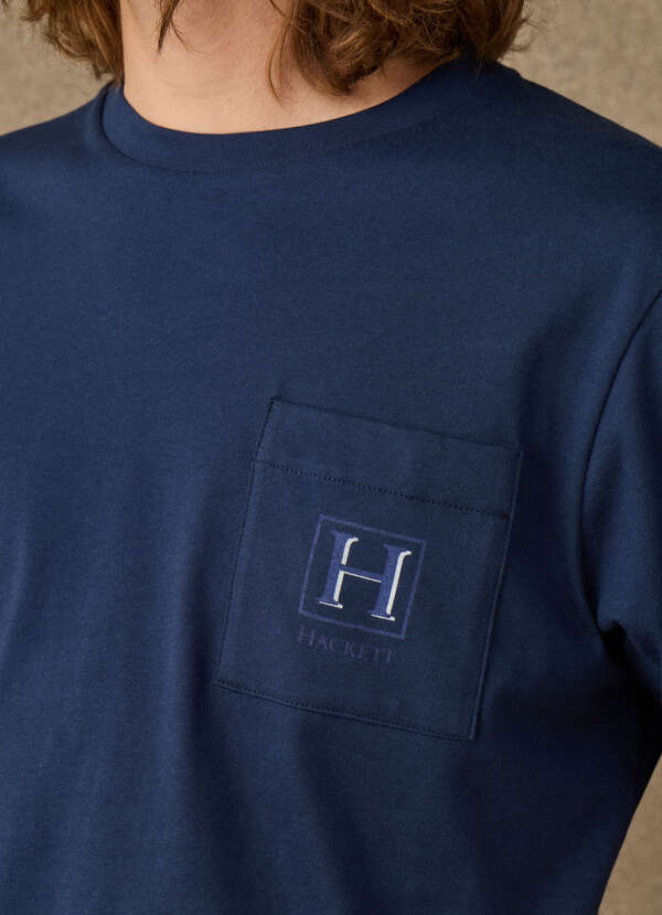 Classic Fit Shadow Logo Pocket T-Shirt - 2