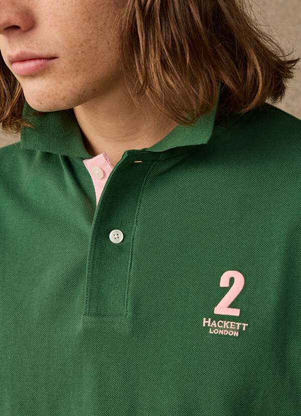 Classic Fit Short Sleeve Number Polo - 2