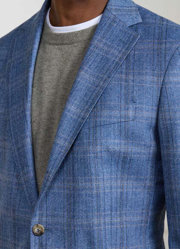 Wool Checked Blazer - Woven in Italy - 2