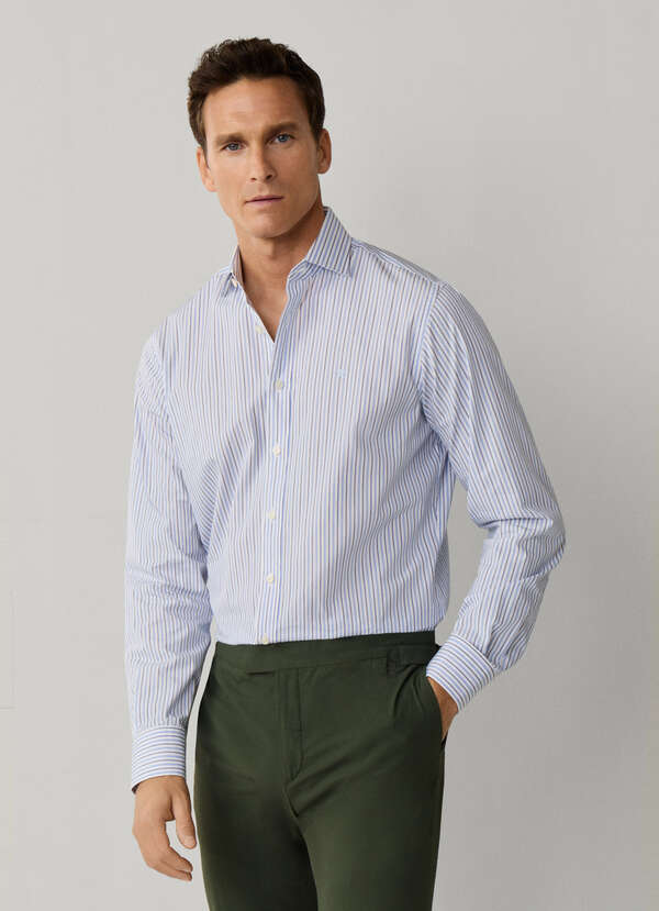 Classic Fit Regimental Stripe Shirt Classic Fit Regimental Stripe Shirt