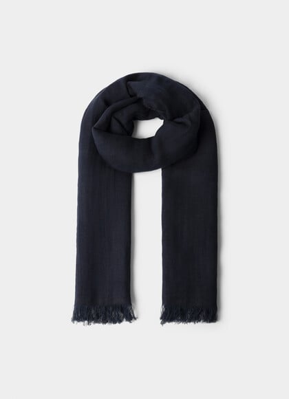 Linen Cotton Logo Scarf