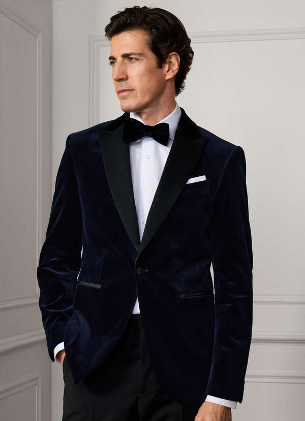 Peak Lapel Velvet Jacket
