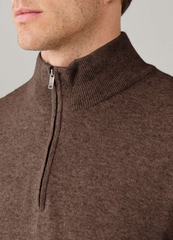 Merino Wool-Cashmere Quarter Zip Jumper - 2