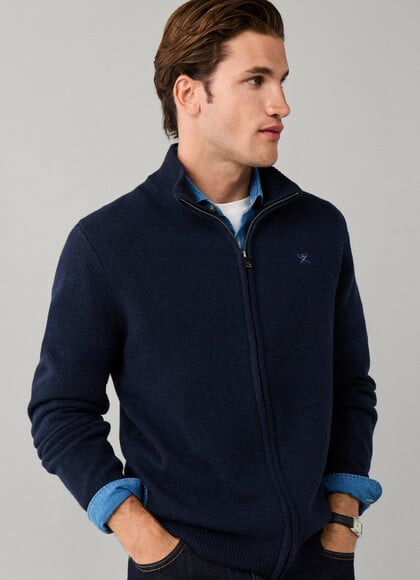 Lambswool Full Zip Cardigan