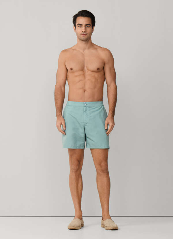 Tailored Solid Colour Swim Shorts - 2
