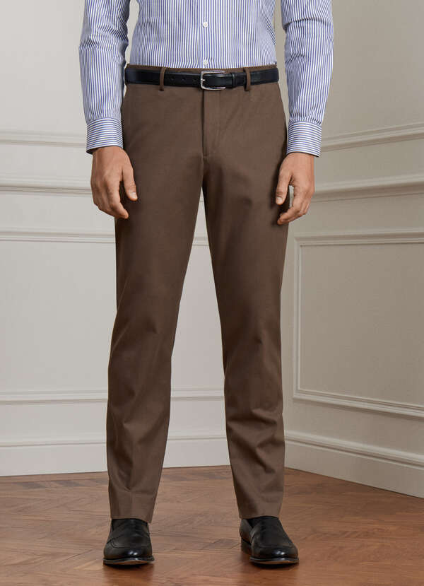 Classic Fit Stretch Cotton-Cashmere Trouser - 2 Classic Fit Stretch Cotton-Cashmere Trouser - 2