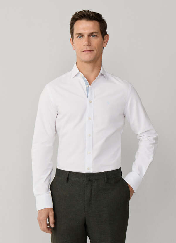 Tailored Fit White Oxford Multi-Trim Shirt - 2