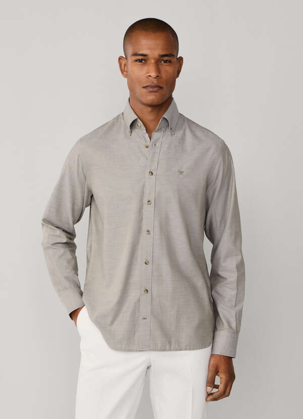 Classic Fit Flannel Herringbone Shirt - 2