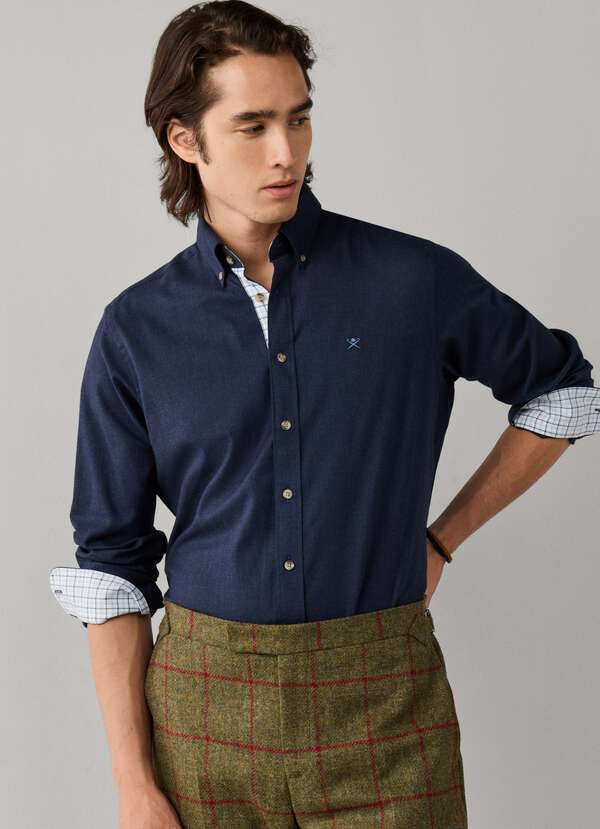 Tailored Fit Multi Trim Flannel Shirt