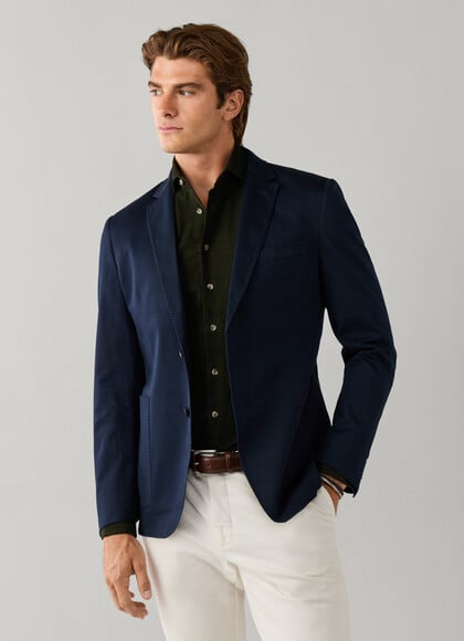 Stretch Cotton Blazer