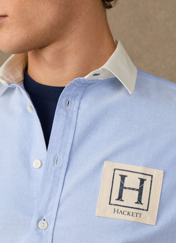 Classic Fit Branded Solid Rugby Shirt - 2
