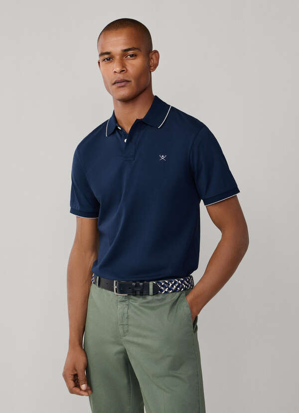Classic Fit Short Sleeve Tipped Jersey Polo